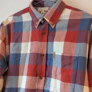 Fjallraven Fjallglim Plaid Flannel Button Up Shirt SIZE L For Men.